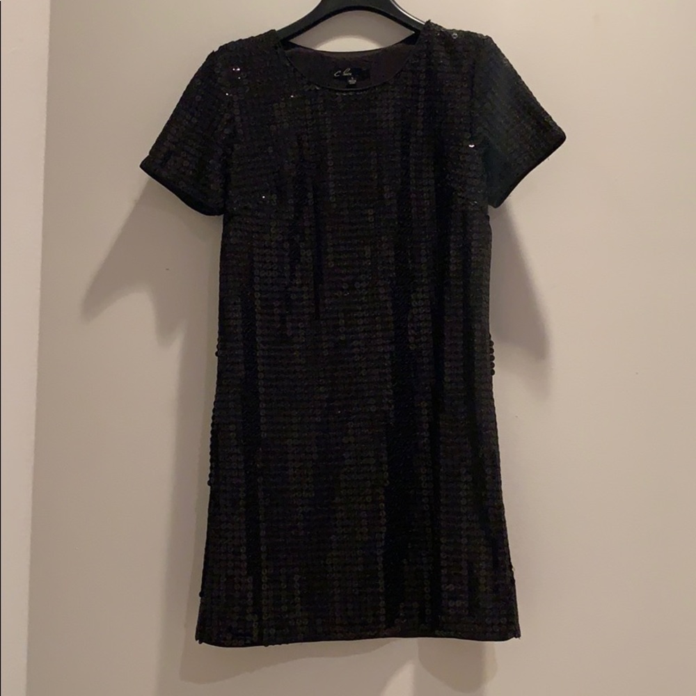 Black Sequin T-shirt dress